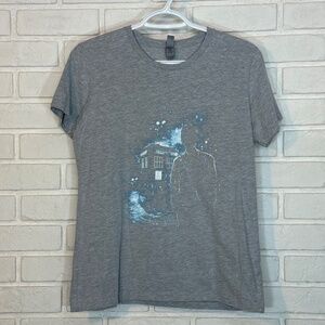 Doctor Who Tenth Doctor with Tardis  T-shirt ladies XL EUC